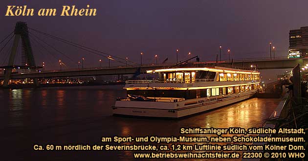 Weihnachtsfeier Koeln am Rhein Betriebsweihnachtsfeier
